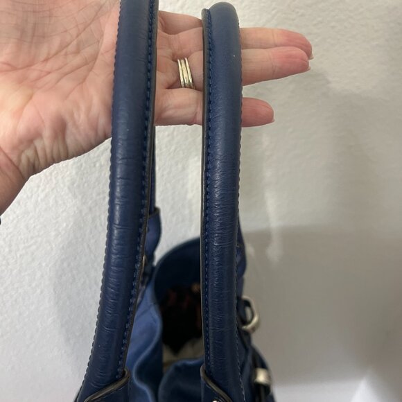 b. makowsky RARE Blue Leather Handbag - Picture 10 of 16